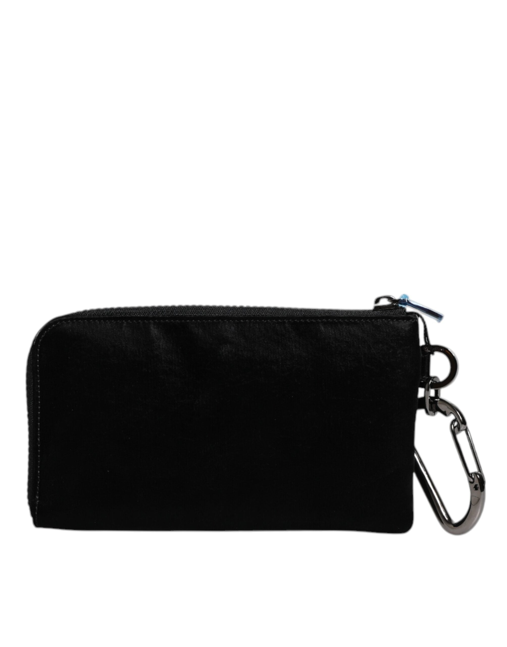 Dolce & Gabbana Black Nylon Logo Plaque Keyring Pouch Clutch Bag -   -  Dolce & Gabbana. Dolce & Gabbana Black Nylon Logo Plaque Keyring Pouch Clutch Bag -   -  Dolce & Gabbana.