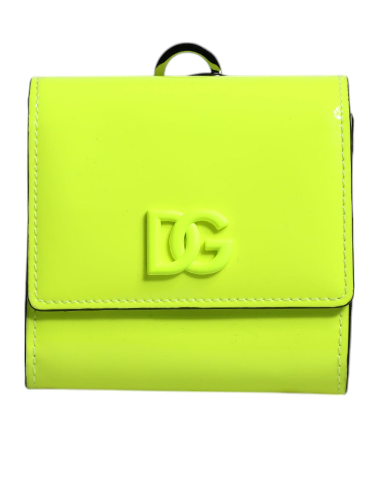 Dolce & Gabbana Yellow Green Bifold DG Logo Neck Strap Cardholder Wallet -   -  Dolce & Gabbana.