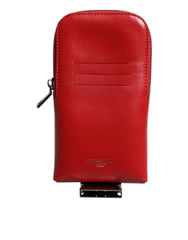 Dolce & Gabbana Red Leather Logo Zip Around Card Holder Wide Strap Wallet (Copy) -   -  Dolce & Gabbana.