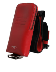 Dolce & Gabbana Red Leather Logo Zip Around Card Holder Wide Strap Wallet (Copy) -   -  Dolce & Gabbana.