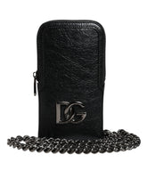 Dolce & Gabbana Black Leather Purse Crossbody Chain Sling Phone Bag -   -  Dolce & Gabbana.