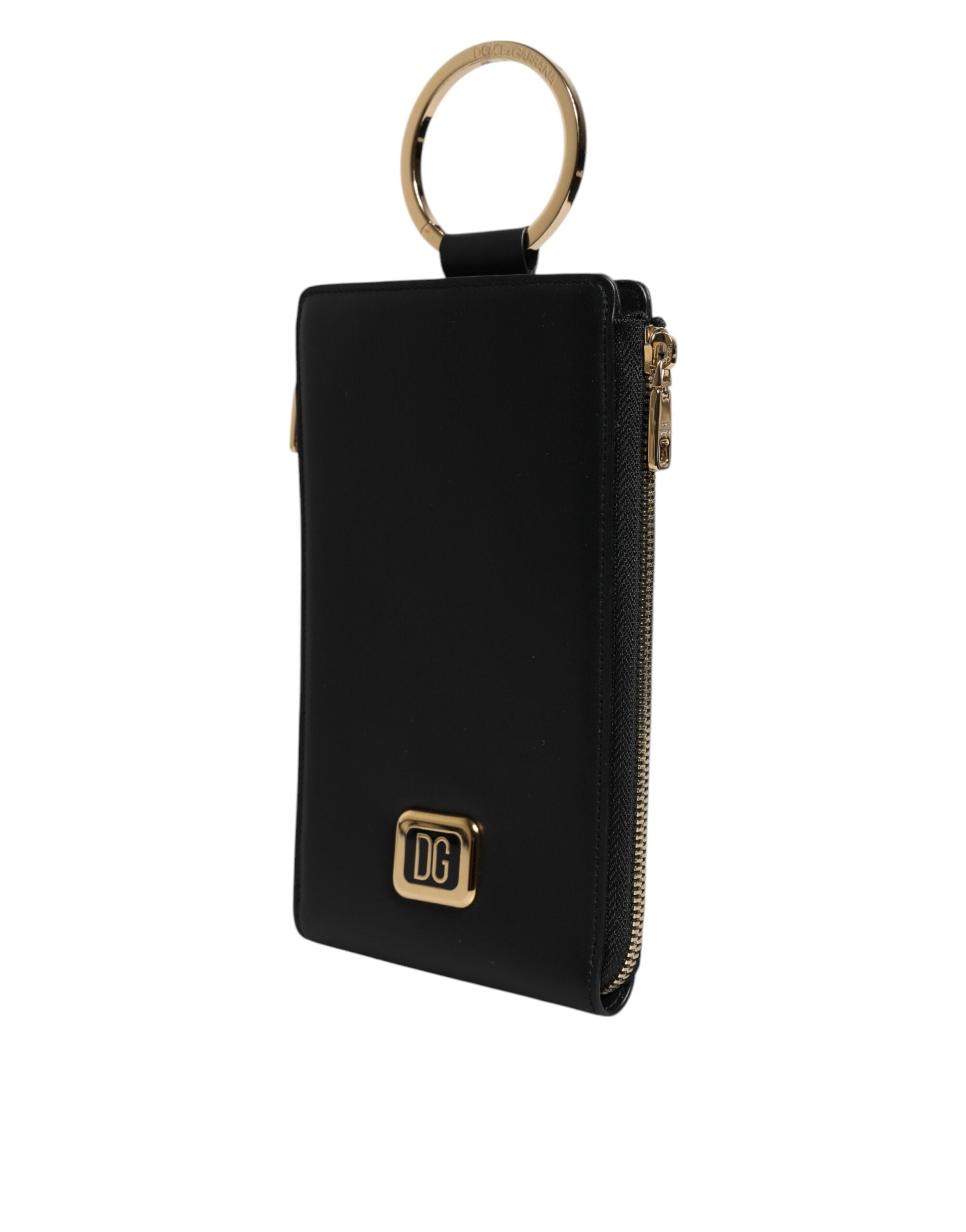 Dolce & Gabbana Black Leather Logo Plaque Neck Strap Card Coin Wallet -   -  Dolce & Gabbana. Dolce & Gabbana Black Leather Logo Plaque Neck Strap Card Coin Wallet -   -  Dolce & Gabbana.