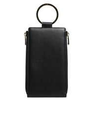 Dolce & Gabbana Black Leather Logo Plaque Neck Strap Card Coin Wallet -   -  Dolce & Gabbana.