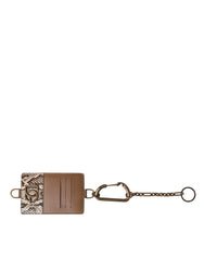 Dolce & Gabbana Brown Exotic Leather Card Holder DG Logo Plaque Wallet -   -  Dolce & Gabbana.
