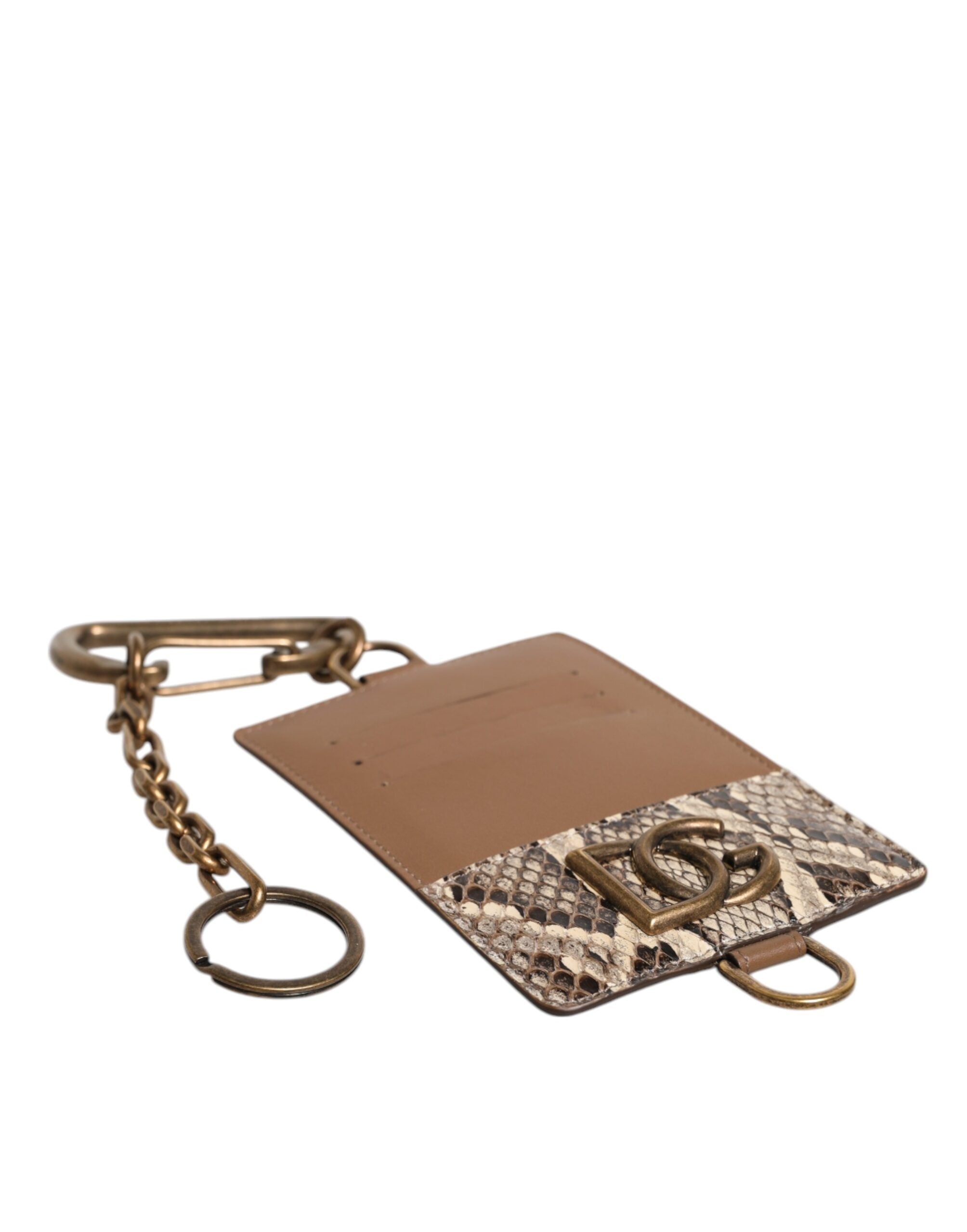 Dolce & Gabbana Brown Exotic Leather Card Holder DG Logo Plaque Wallet -   -  Dolce & Gabbana. Dolce & Gabbana Brown Exotic Leather Card Holder DG Logo Plaque Wallet -   -  Dolce & Gabbana.