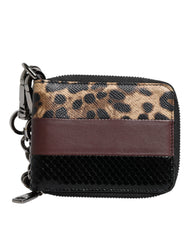Dolce & Gabbana Multicolor Leopard Leather DG Bifold Card Holder Wallet -   -  Dolce & Gabbana.