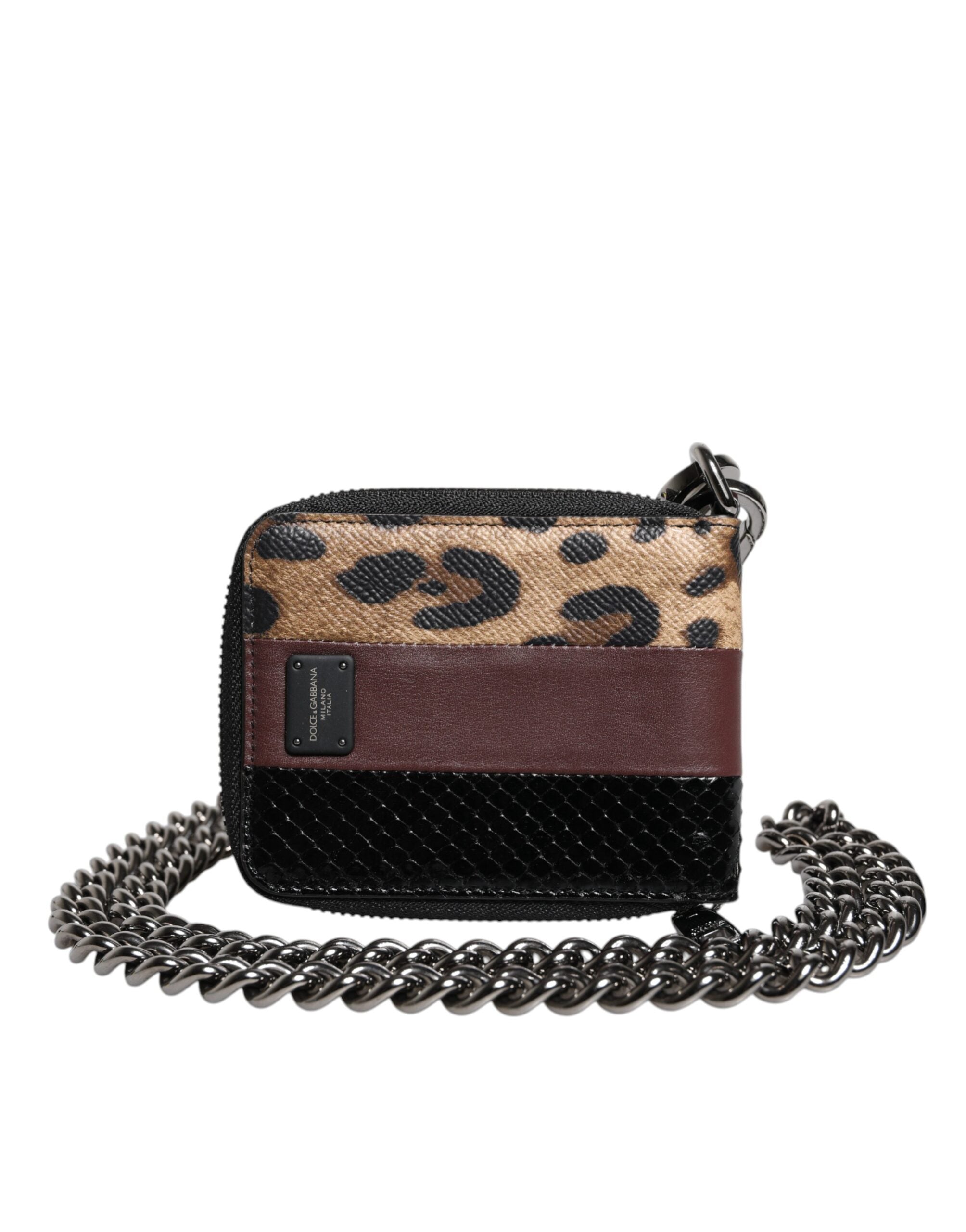 Dolce & Gabbana Multicolor Leopard Leather DG Bifold Card Holder Wallet -   -  Dolce & Gabbana.