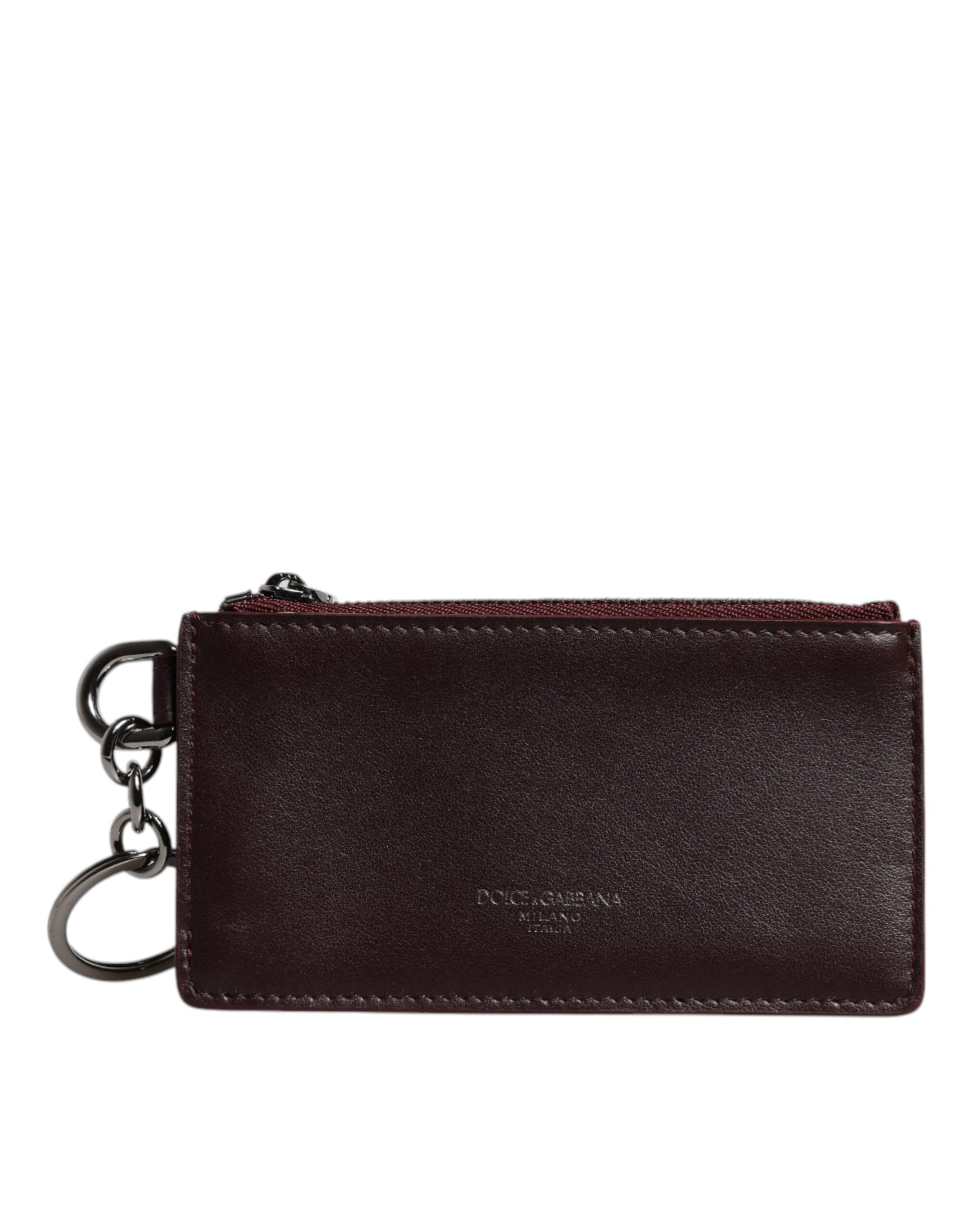 Dolce & Gabbana Brown Calfskin Leather DG Logo Card Holder Wallet -   -  Dolce & Gabbana.