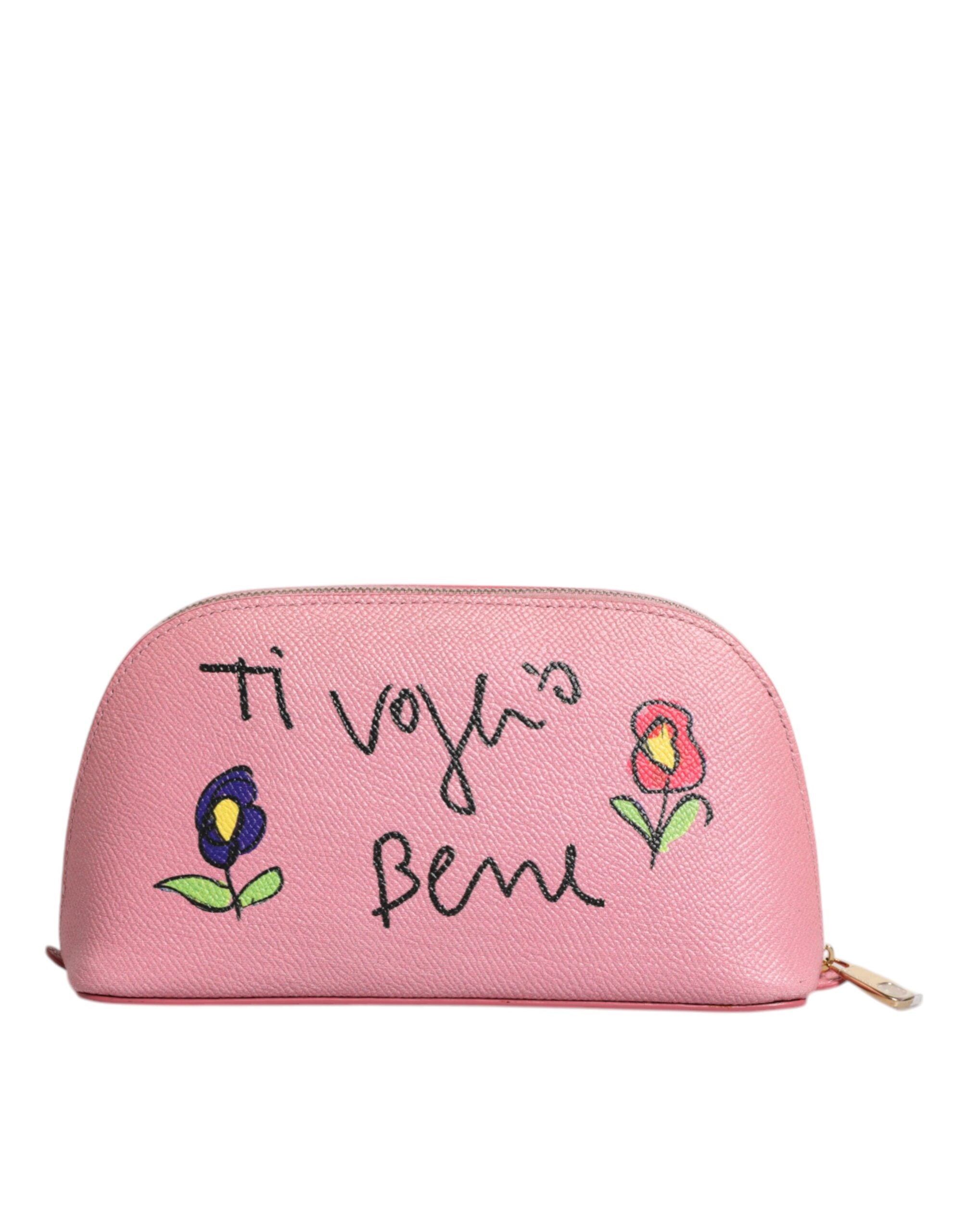 Dolce & Gabbana Pink Leather DG Logo Zip Around Hand Purse Pouch Wallet -   -  Dolce & Gabbana. Dolce & Gabbana Pink Leather DG Logo Zip Around Hand Purse Pouch Wallet -   -  Dolce & Gabbana.