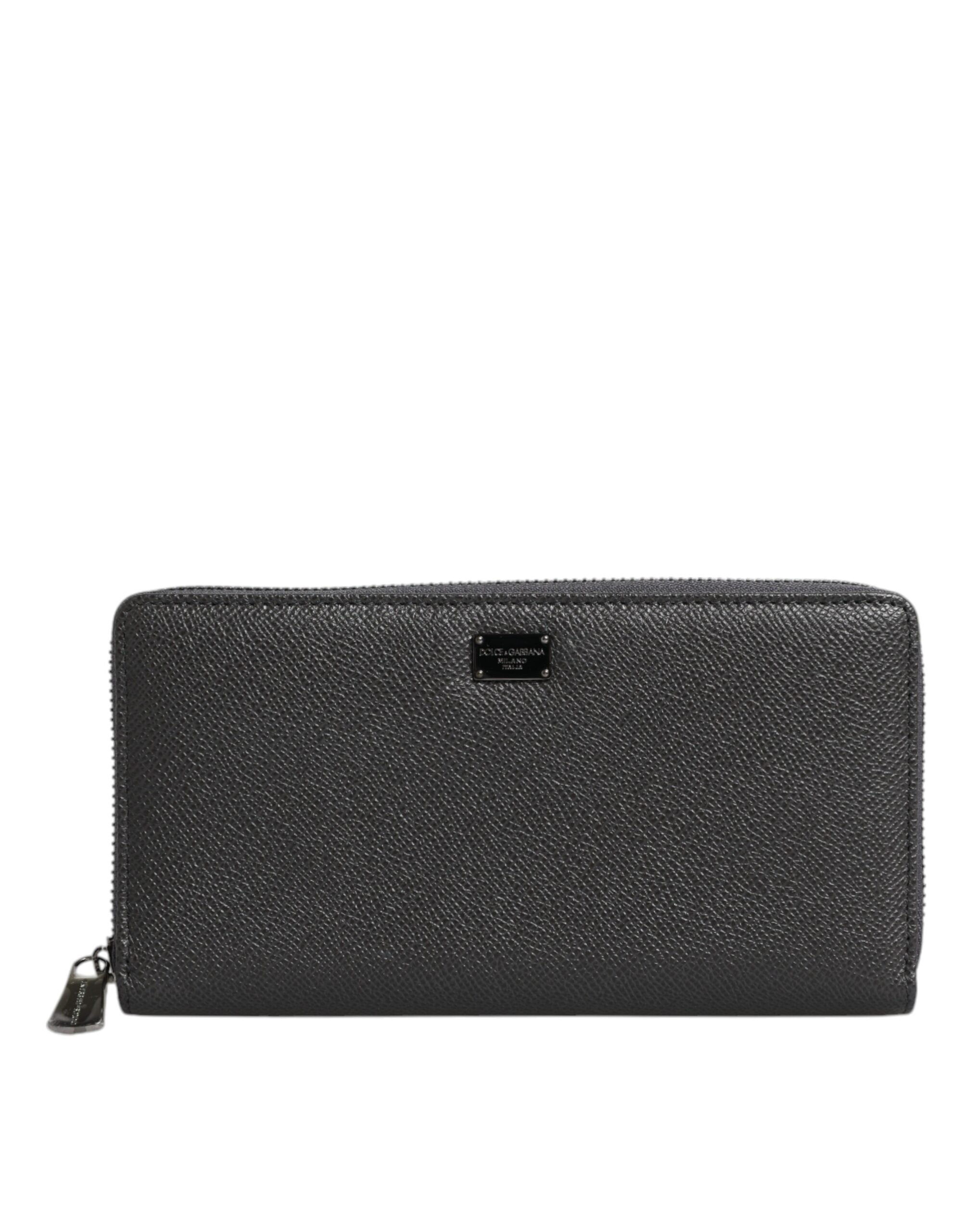 Dolce & Gabbana Dark Gray Leather DG Logo Zip Around Continental Wallet -   -  Dolce & Gabbana. Dolce & Gabbana Dark Gray Leather DG Logo Zip Around Continental Wallet -   -  Dolce & Gabbana.