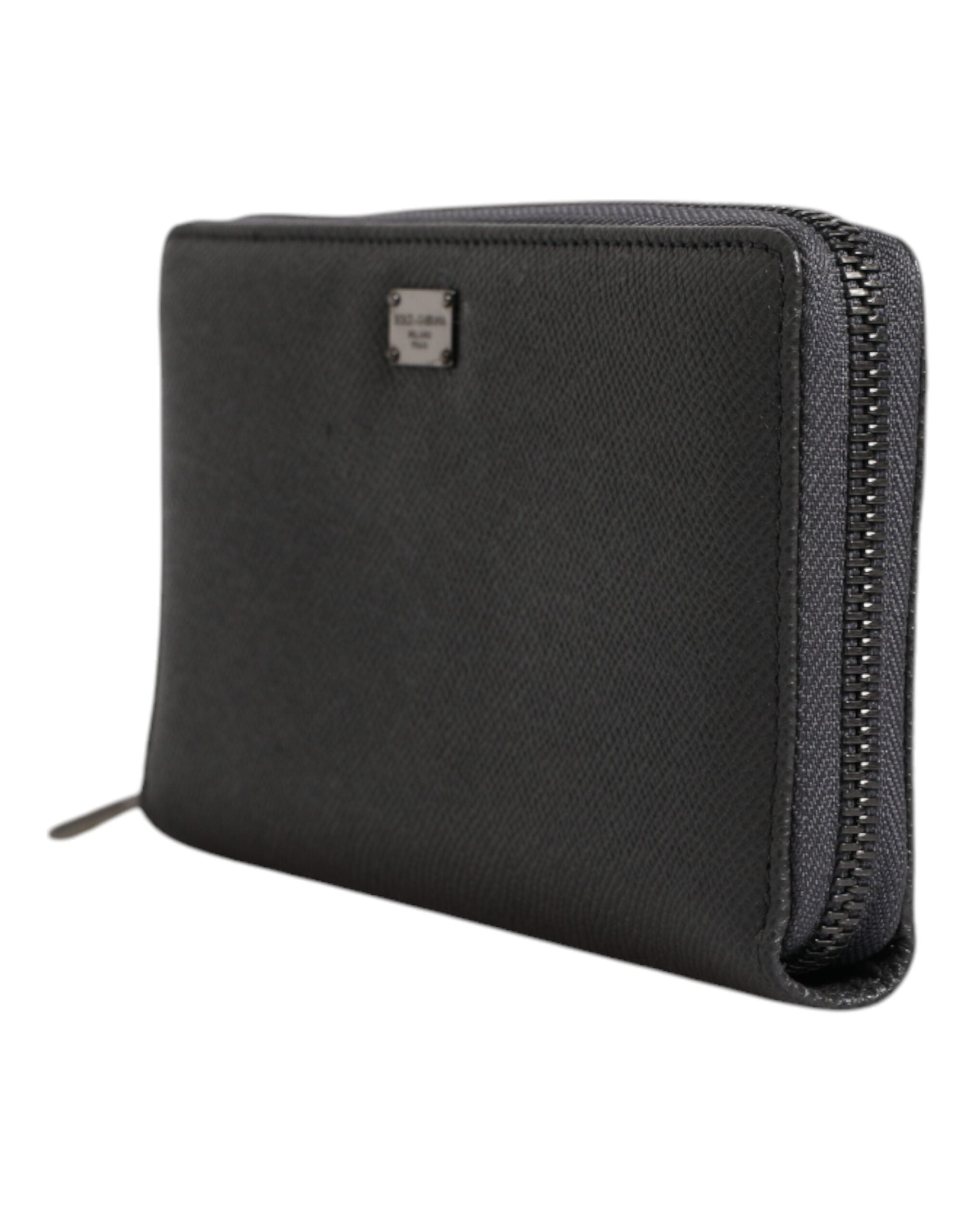 Dolce & Gabbana Dark Gray Leather DG Logo Zip Around Continental Wallet -   -  Dolce & Gabbana. Dolce & Gabbana Dark Gray Leather DG Logo Zip Around Continental Wallet -   -  Dolce & Gabbana.