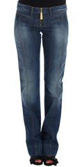 Cavalli Blue Wash Cotton Stretch Boot Cut Jeans -   -  Cavalli.