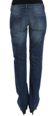 Cavalli Blue Wash Cotton Stretch Boot Cut Jeans -   -  Cavalli.