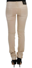 Cavalli Beige Wash Slim Fit Cotton Stretch Jeans -   -  Cavalli.