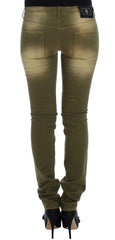Cavalli Green Wash Slim Fit Cotton Stretch Jeans -   -  Cavalli.