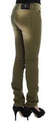 Cavalli Green Wash Slim Fit Cotton Stretch Jeans -   -  Cavalli.