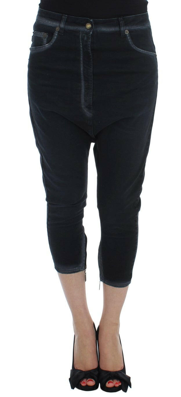 Cavalli Blue Cotton Stretch Baggy Relax Jeans -   -  Cavalli.