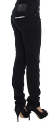 Cavalli Black Cotton Stretch Slim Skinny Fit Jeans -   -  Cavalli.