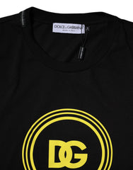 Dolce & Gabbana Black Logo Print Cotton Crew Neck T-shirt -   -  Dolce & Gabbana.