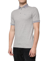 Dolce & Gabbana Gray Collared Short Sleeves Men Polo T-shirt -   -  Dolce & Gabbana.