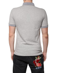 Dolce & Gabbana Gray Collared Short Sleeves Men Polo T-shirt -   -  Dolce & Gabbana.