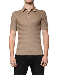 Dolce & Gabbana Brown Collared Short Sleeves Polo T-shirt -   -  Dolce & Gabbana.