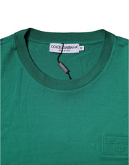 Dolce & Gabbana Green Logo Crew Neck Short Sleeves T-shirt -   -  Dolce & Gabbana.