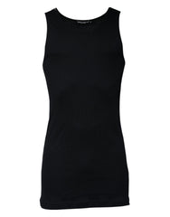 Dolce & Gabbana Black Cotton Sleeveless Round Neck Tank T-shirt -   -  Dolce & Gabbana.