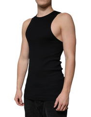 Dolce & Gabbana Black Cotton Sleeveless Round Neck Tank T-shirt -   -  Dolce & Gabbana.