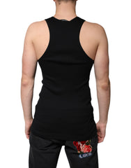 Dolce & Gabbana Black Cotton Sleeveless Round Neck Tank T-shirt -   -  Dolce & Gabbana.
