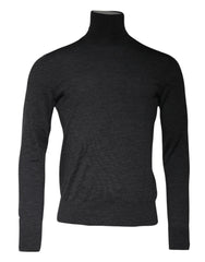 Dolce & Gabbana Gray Wool Knit Turtleneck Pullover Sweater -   -  Dolce & Gabbana.