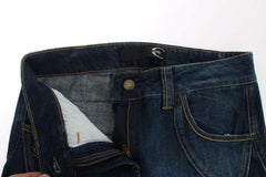 Cavalli Blue Cotton Stretch Low Waist Jeans -   -  Cavalli.