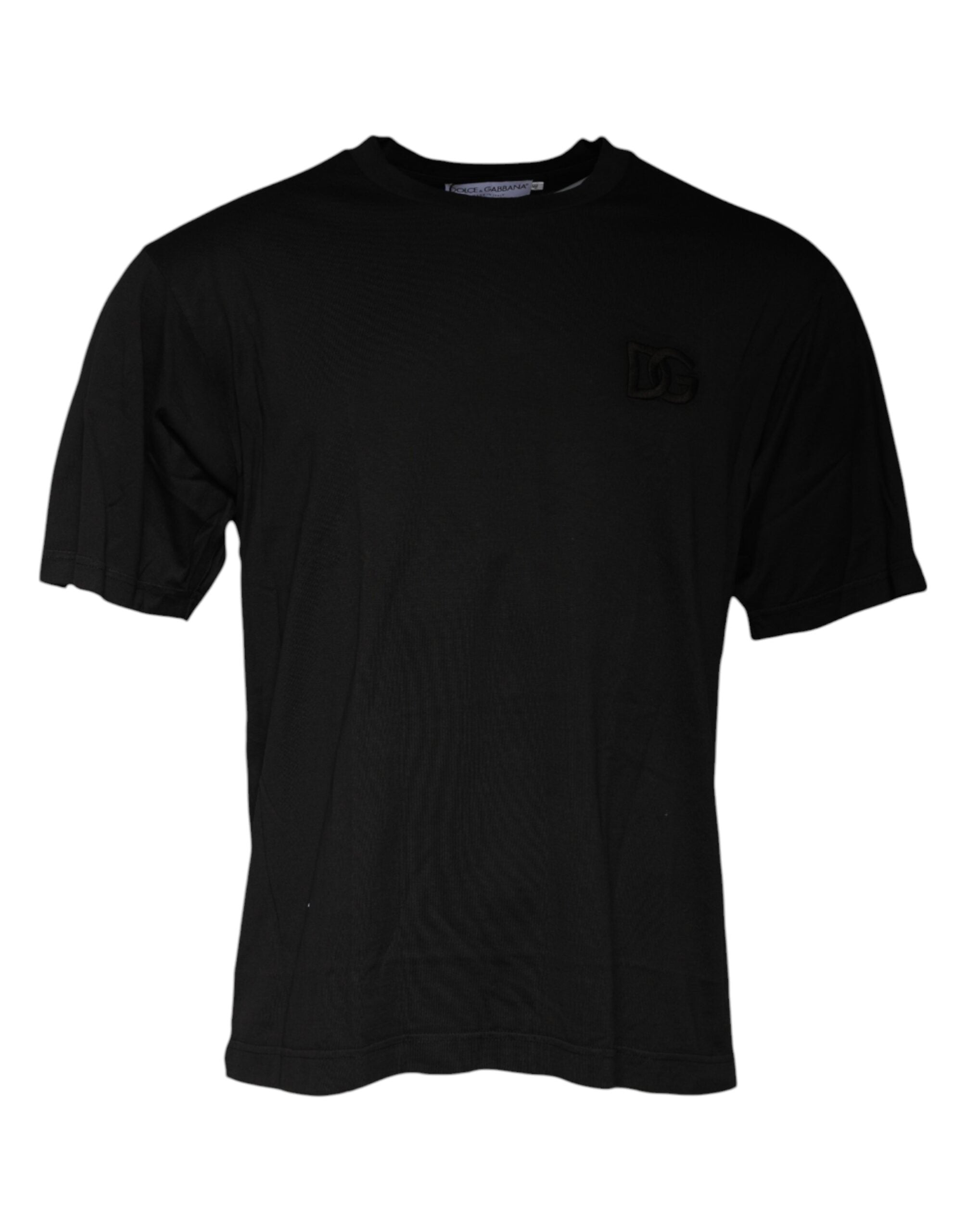 Dolce & Gabbana Black Cotton Crew Neck Short Sleeves T-shirt -   -  Dolce & Gabbana.