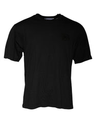 Dolce & Gabbana Black Cotton Crew Neck Short Sleeves T-shirt -   -  Dolce & Gabbana.