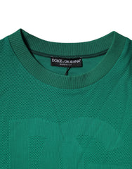 Dolce & Gabbana Green Logo Nylon Crew Neck Pullover Sweater -   -  Dolce & Gabbana.