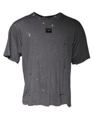 Dolce & Gabbana Gray Logo Crew Neck Short Sleeves T-shirt -   -  Dolce & Gabbana.