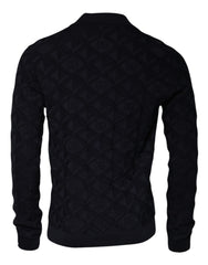 Dolce & Gabbana Black Silk Crew Neck Men Cardigan Sweater -   -  Dolce & Gabbana.