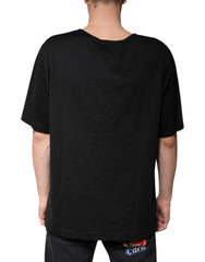 Dolce & Gabbana Black Cotton V-neck Short Sleeves T-shirt -   -  Dolce & Gabbana.