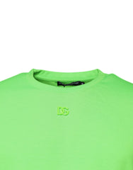 Dolce & Gabbana Green Logo Polyester Crew Neck T-shirt -   -  Dolce & Gabbana.