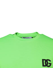 Dolce & Gabbana Green Logo Polyester Crew Neck T-shirt -   -  Dolce & Gabbana.