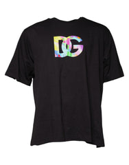 Dolce & Gabbana Black Logo Print Cotton Crew Neck T-shirt -   -  Dolce & Gabbana.