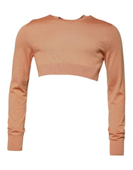 Dolce & Gabbana Beige Wool Crewneck Pullover Cropped Sweater -   -  Dolce & Gabbana.