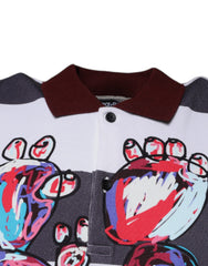 Dolce & Gabbana Multicolor Graphic Collared Polo T-shirt -   -  Dolce & Gabbana.