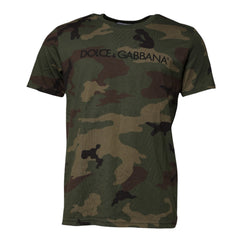 Dolce & Gabbana Multicolor Camouflage Cotton Crew Neck T-shirt -   -  Dolce & Gabbana.