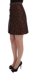 Dolce & Gabbana Brown Floral Brocade Mini Bubble Skirt -   -  Dolce & Gabbana.