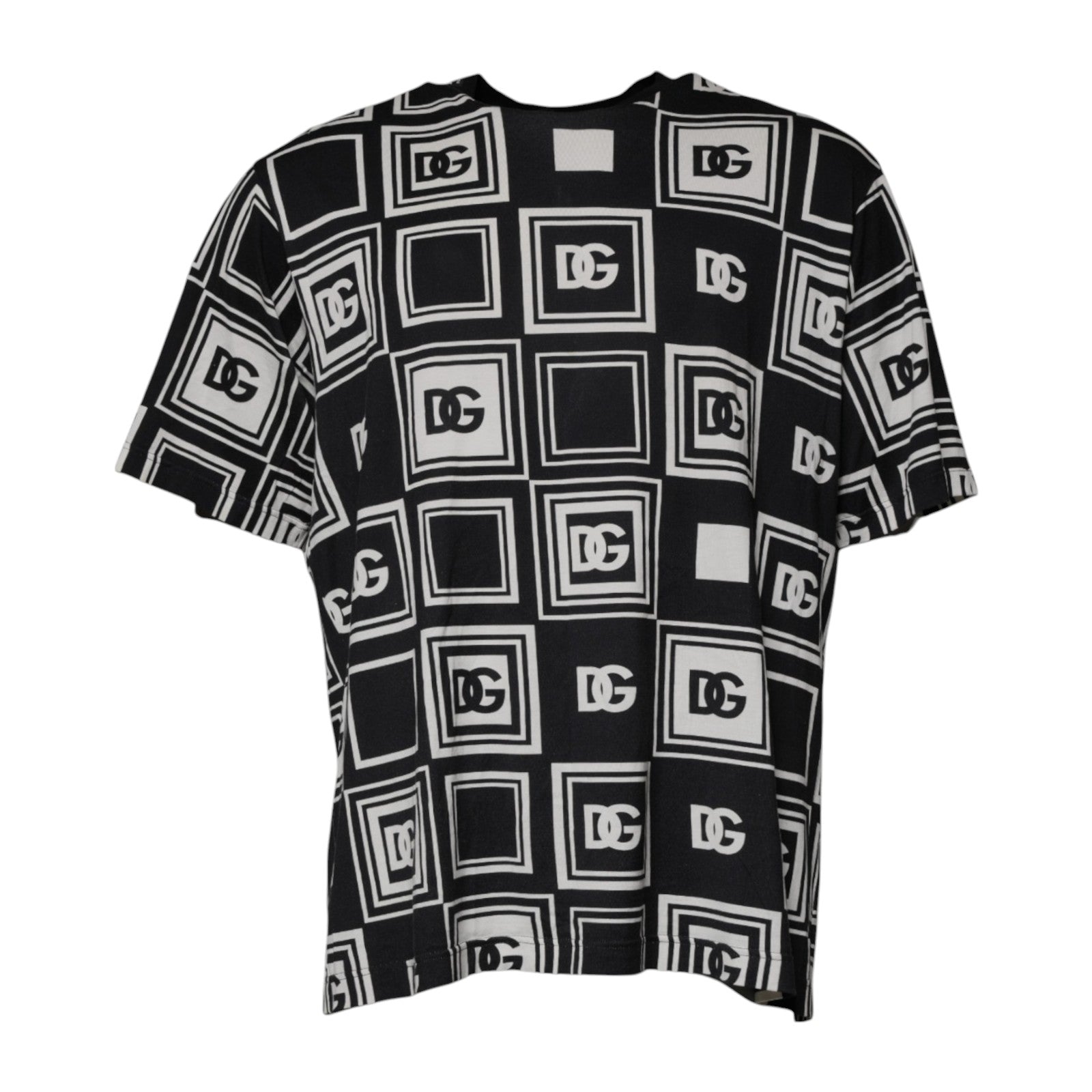 Dolce & Gabbana Black Logo Monogram Cotton Crew Neck T-shirt -   -  Dolce & Gabbana.