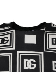 Dolce & Gabbana Black Logo Monogram Cotton Crew Neck T-shirt -   -  Dolce & Gabbana.