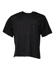 Dolce & Gabbana Black DG Logo Print Cotton Crew Neck T-shirt - - Dolce & Gabbana.
