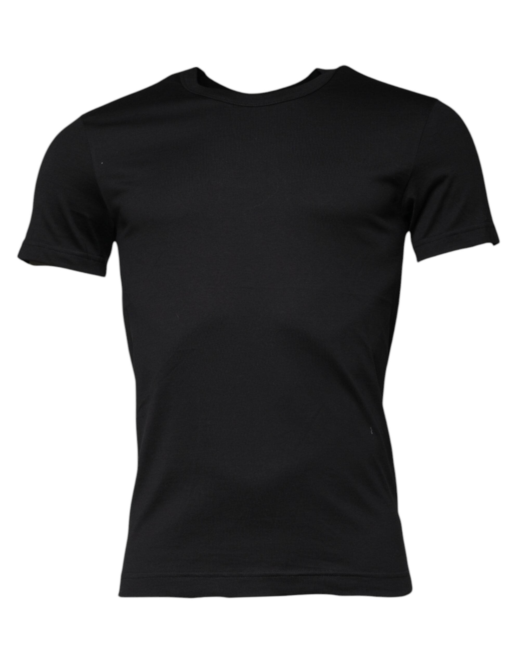 Dolce & Gabbana Black Cotton Crew Neck Short Sleeves T-shirt -   -  Dolce & Gabbana.