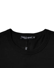 Dolce & Gabbana Black Cotton Crew Neck Short Sleeves T-shirt -   -  Dolce & Gabbana.